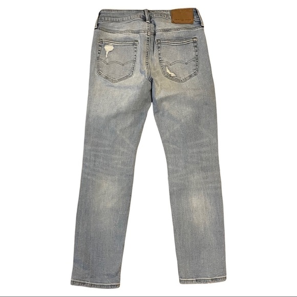 American Eagle Faded Distressed Ripped Skinny High Rise Next Level Flex Jeans - Picture 5 of 9